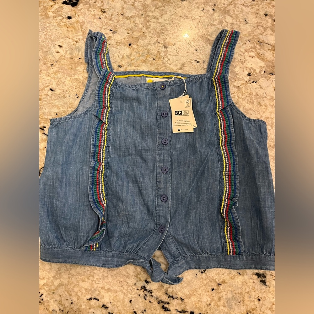 Girls boden chambray top